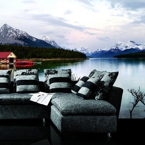 3D Snow Mountain Charm R4557 Fondo de pantalla extraíble Fondo de pantalla autoadhesivo Papel tapiz extra grande Peel & Stick Wallpaper Wallpaper Mural AJ WALLPAPERS