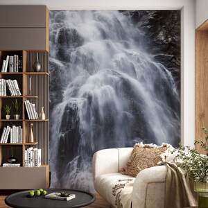 3D Clear Waterfall L1426 Papel de parede removível Papel de parede autoadesivo Extra grande Peel & Stick Papel de parede Mural AJ PAPÉIS DE PAREDE