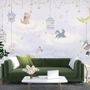 3D Animal White Swan L1503 Papel pintado removible Papel pintado autoadhesivo Extra grande Peel & Stick Wallpaper Mural AJ WALLPAPERS