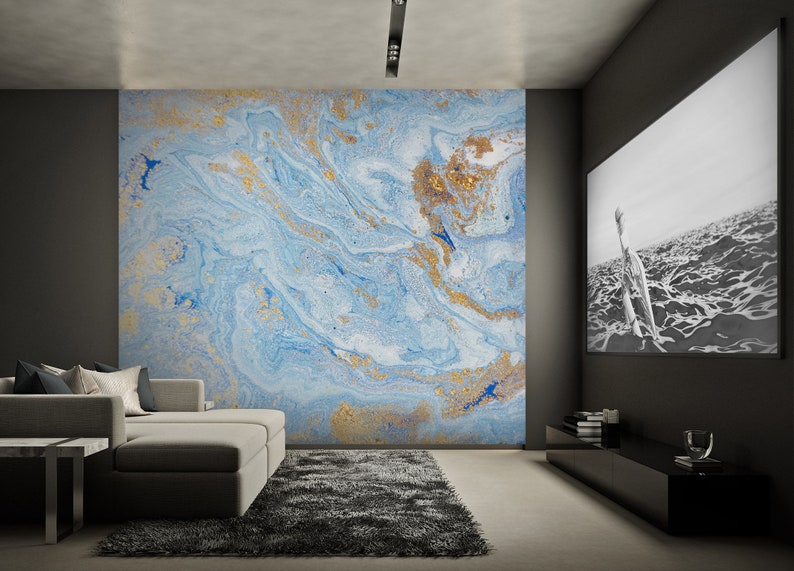 3D Blue Stone Texture FJFL046 Removable Wallpaper Self Adhesive Wallpaper Extra Large Peel /& Stick Wallpaper Wallpaper Mural AJ WALLPAPERS