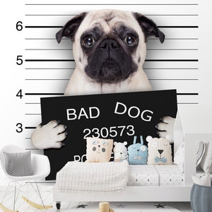 3D Hund A1400 abnehmbare Tapete selbstklebende Tapete Extra große Peel & Stick Wallpaper Wallpaper Wandbild AJ WALLPAPERS