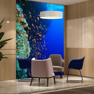3D Animal Ocean Fish L1374 Papel pintado removible Papel pintado autoadhesivo Extra grande Peel & Stick Wallpaper Mural AJ WALLPAPERS