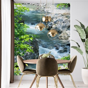 3D Sommer Cool Stream L1079 Abnehmbare Tapete selbstklebende Tapete Extra große Peel & Stick Wallpaper Tapete Wandbild AJ HINTERGRUNDBILDER