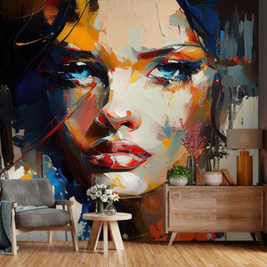 3D Mulher Bonita L2122 Papel de Parede Removível Papel de Parede Autoadesivo Extra Grande Peel & Stick Papel de Parede Mural AJ PAPÉIS DE PAREDE