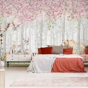 3D Floresta Animal Urso L3109 Papel de Parede Removível Papel de Parede Autoadesivo Extra Grande Peel & Stick Papel de Parede Mural AJ PAPÉIS DE PAREDE