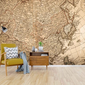 3D Mapa antiguo y detallado L1935 Papel tapiz extraíble Papel pintado autoadhesivo Papel tapiz Extra grande Peel & Stick Papel tapiz Mural AJ FONDOS DE PANTALLA