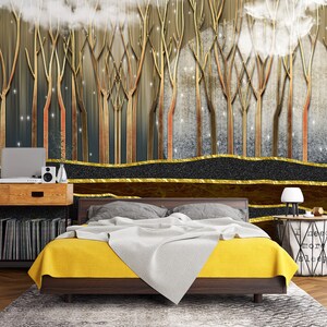 3D Baum Kunststil L1916 Entfernbare Tapete Selbstklebende Tapete Extra Großes Peel & Stick-Tapete Wandbild AJ WALLPAPERS