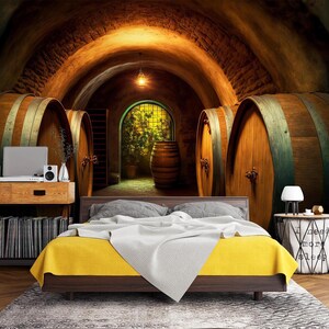 3D Precious Wine Cellar L2091 Papel de parede removível Papel de parede autoadesivo Extra grande Peel & Stick Papel de parede Mural AJ PAPÉIS DE PAREDE
