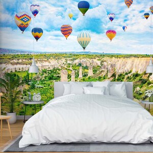 3D Heißluftballon L2351 Abnehmbare Tapete selbstklebende Tapete Extra große Peel & Stick Wallpaper Wallpaper Wandbild AJ HINTERGRUNDBILDER