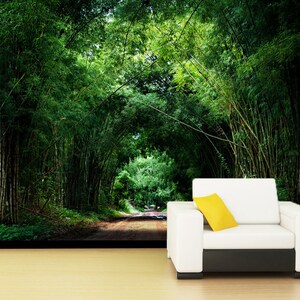 3D Sommer Bambus Wald R5073 abnehmbare Tapete selbstklebend Tapete extra groß Peel & Stick Tapete Tapete Wandbild AJ WALLPAPERS