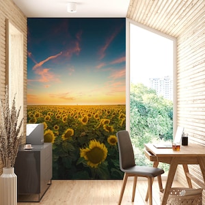 3D Słonecznikowy Świat L1684 Tapeta usuwalna Tapeta samoprzylepna Bardzo duża Tapeta samoprzylepna Tapeta AJ WALLPAPERS