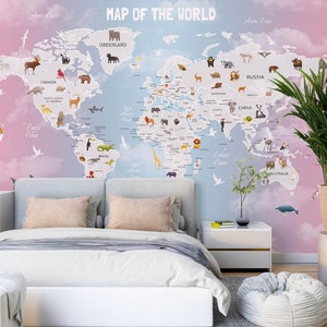 3d mapa do mundo design l2526 papel de parede removível auto adesivo extra grande casca & vara papel de parede mural aj papéis de parede