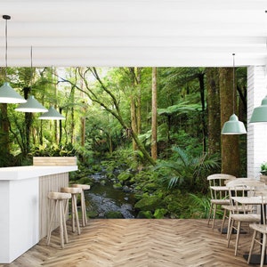 3D Nature Green Forest L881 Papel pintado extraíble Papel pintado autoadhesivo Extra grande Peel & Stick Papel tapiz Papel tapiz Mural AJ FONDOS DE PANTALLA