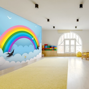 3D Cielo e Arcobaleno MM325 Remobile Commerciale Carta Da parati Auto Adesivo Business Carta Da parati Extra Large Peel & Stick AJ WALLPAPERS