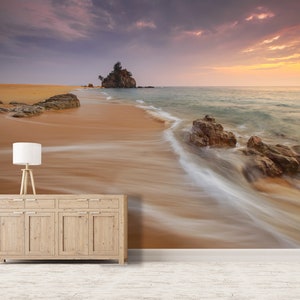 3D Gentle Sea Beach View R4295 abnehmbare Tapete selbstklebend Tapete extra groß Peel & Stick Tapete Tapete Wandbild AJ WALLPAPERS