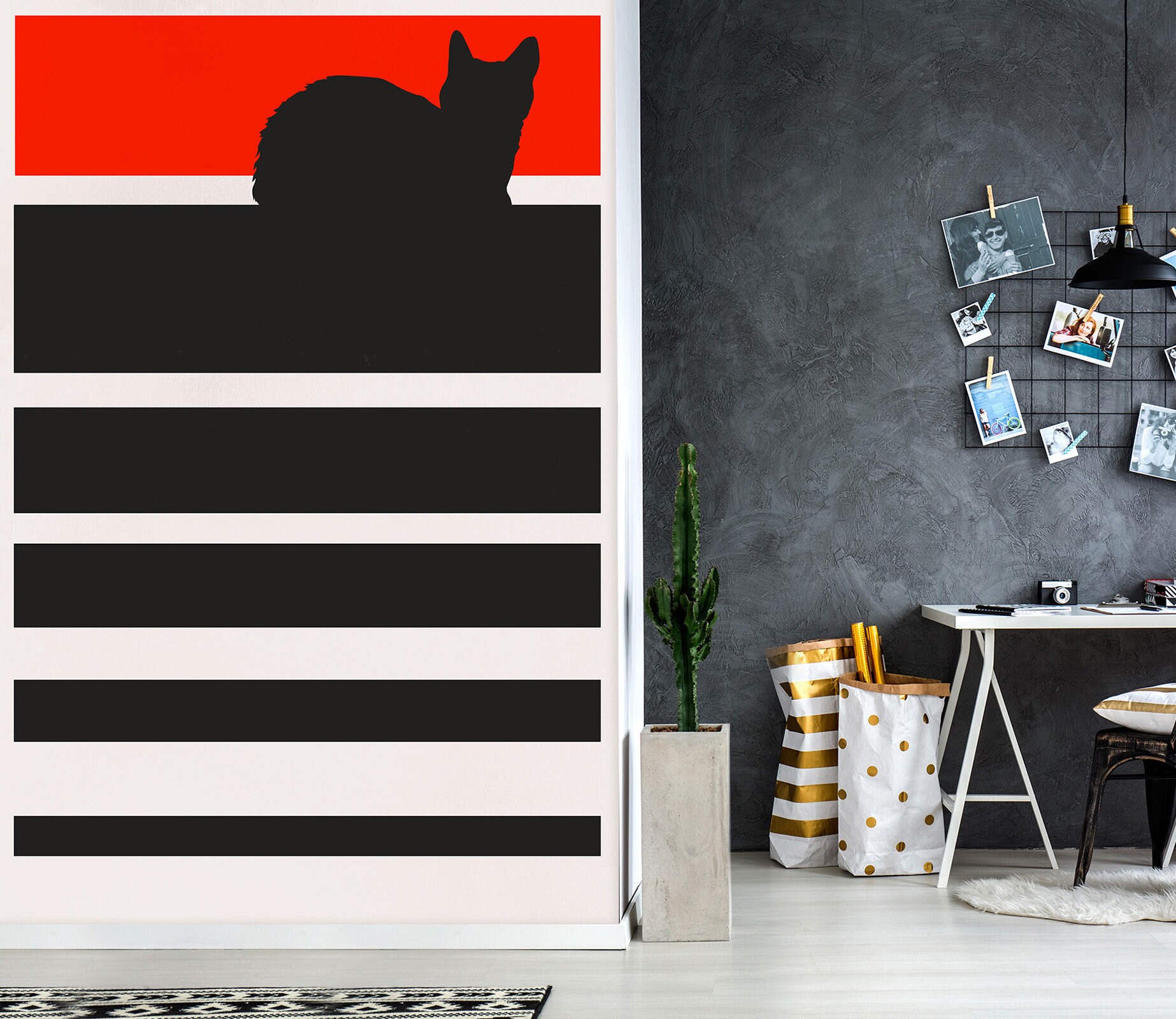 3D Black Cat A802 Removable Wallpaper Self Adhesive Wallpaper - Etsy 3D Black Cat A802 Removable Wallpaper Self Adhesive Wallpaper - Etsy