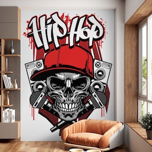 Música 3D Hip Hop L2822 Papel tapiz removible Papel tapiz autoadhesivo Papel tapiz extra grande Peel & Stick Papel tapiz Mural AJ WALLPAPERS