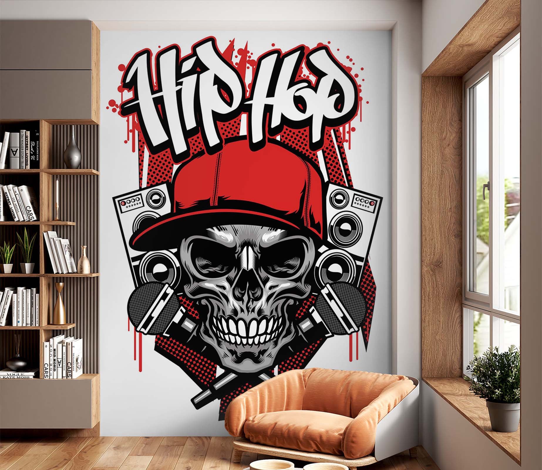 3D Music Hip Hop L2822 Removable Wallpaper Self Adhesive Wallpaper