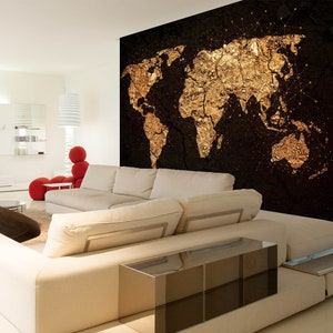 3D Mapa Precioso L963 Papel de Parede Removível Papel de Parede Autoadesivo Extra Grande Peel & Stick Papel de Parede Mural AJ PAPÉIS DE PAREDE