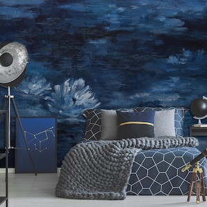 3D Water Lily Oil Painting A4143 Papel tapiz extraíble Papel tapiz autoadhesivo Big Peel & Stick Wallpaper Wallpaper Mural Debi Coules