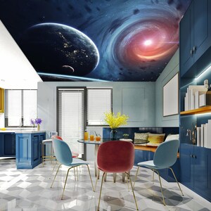 3D Shining Cosmic Light CA3387 Papel tapiz de techo extraíble papel tapiz autoadhesivo grande pelado y palo papel tapiz papel tapiz Mural