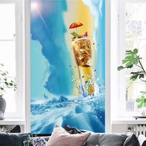 3D Blue Snow Scene R4804 Fondo de pantalla extraíble Fondo de pantalla autoadhesivo Papel tapiz extra grande Peel & Stick Wallpaper Wallpaper Mural AJ WALLPAPERS