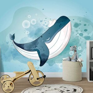3D Dolphin A2561 abnehmbare Tapete selbstklebende Tapete Extra große Peel & Stick Wallpaper Wallpaper Wandbild AJ WALLPAPERS