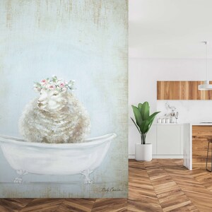3D Wanne Süßes Schaf Tier A4249 abnehmbare Tapete selbstklebende Tapete große Schale & Klebetapete Tapete Wandbild Debi Coules
