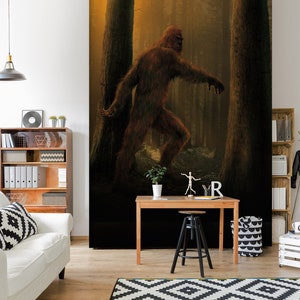3D Dichten Wald Ape Mann A014 abnehmbare Tapete selbst klebende Tapete große Peel & Stick Wallpaper Wallpaper Wandbild Vincent