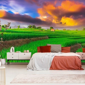3D Green Fields L1583 Papel pintado removible Papel pintado autoadhesivo Extra grande Peel & Stick Wallpaper Mural AJ WALLPAPERS