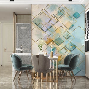 3D Blau Raute Marmor L1667 Ablösbare Tapete selbstklebende Tapete Extra große Peel & Stick Wallpaper Tapete Wandbild AJ HINTERGRUNDBILDER