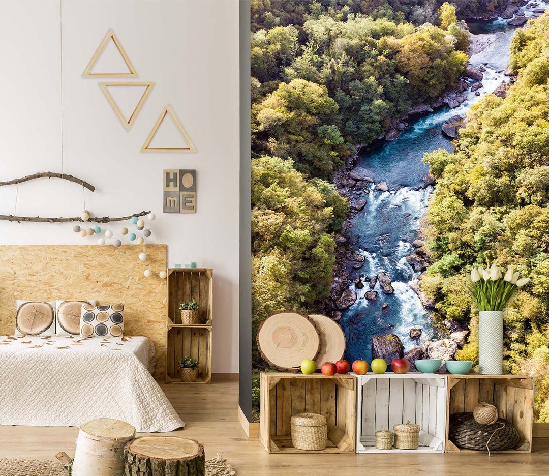 3D Forest River L1276 Removable Wallpaper Self Adhesive Wallpaper Extra ...
