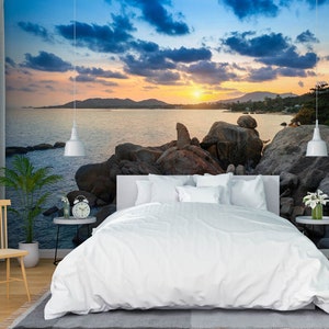 3D Natur, ruhiges Meer L2691 Entfernbare Tapete Selbstklebende Tapete Extra Großes Wandbild zum Abziehen und Aufkleben AJ WALLPAPERS