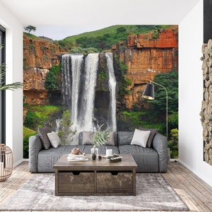 3D Berg Wasserfall L1322 abnehmbare Tapete selbstklebende Tapete Extra große Peel & Stick Wallpaper Tapete Wandbild AJ HINTERGRUNDBILDER