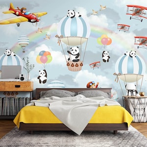 3D Tier Panda L2654 Abnehmbare Tapete Selbstklebende Tapete Extra Großes Wandbild zum Abziehen und Aufkleben AJ WALLPAPERS