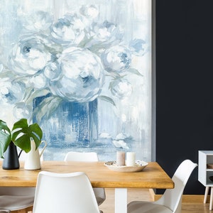 3D Serene Weiße Pfingstrose Blumen A4213 abnehmbare Tapete selbstklebend Tapete große Peel & Stick Tapete Tapete Wandbild Debi Coules