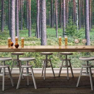 3D Wald grün Gras R4689 abnehmbare Tapete selbstklebend Tapete extra groß Peel & Stick Tapete Tapete Wandbild AJ WALLPAPERS