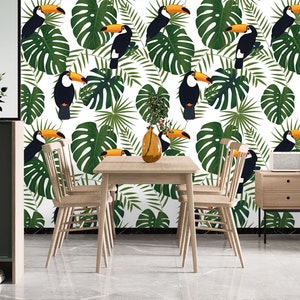 3D Animal Toucan L1864 Papel de parede removível Papel de parede autoadesivo Extra grande Peel & Stick Papel de parede Mural AJ PAPÉIS DE PAREDE