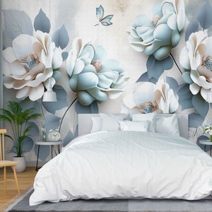3D Flores elegantes L1759 Papel pintado removible Papel pintado autoadhesivo Papel pintado extra grande Peel & Stick Papel pintado Mural AJ WALLPAPERS