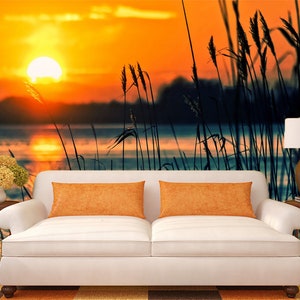 3D Winter Dusk Sea R5181 abnehmbare Tapete selbstklebend Tapete extra groß Peel & Stick Tapete Tapete Wandbild AJ WALLPAPERS