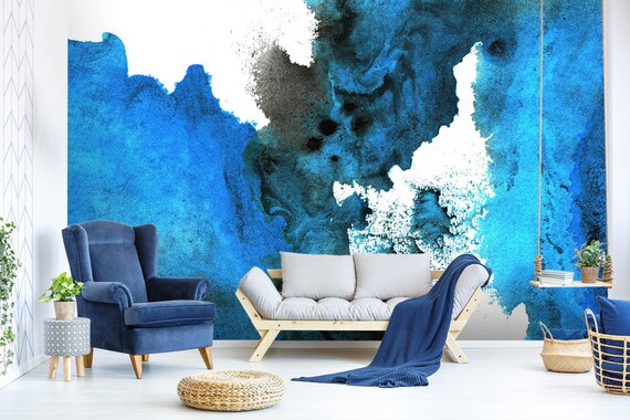 3D Mix Match Blue Color ART 629 Removable Wallpaper Self - Etsy 3D Mix Match Blue Color ART 629 Removable Wallpaper Self - Etsy