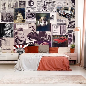 3D Retro Zeitung L1460 Ablösbare Tapete selbstklebende Tapete Extra große Peel & Stick Wallpaper Wallpaper Wandbild AJ HINTERGRUNDBILDER