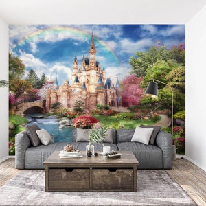 3D Lindo Castelo L2668 Papel de Parede Removível Papel de Parede Autoadesivo Extra Grande Peel & Stick Papel de Parede Mural AJ PAPÉIS DE PAREDE