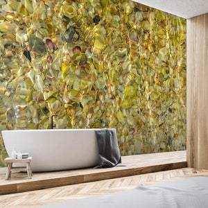 3D Yellow Light Ripples L1767 Papel tapiz extraíble Papel tapiz autoadhesivo Extra grande Peel & Stick Wallpaper Wallpaper Mural AJ WALLPAPERS