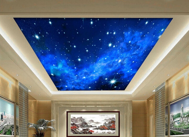 3D Blue Star River CC220 Ceiling Wallpaper Removable Self - Etsy 3D Blue Star River CC220 Ceiling Wallpaper Removable Self - Etsy