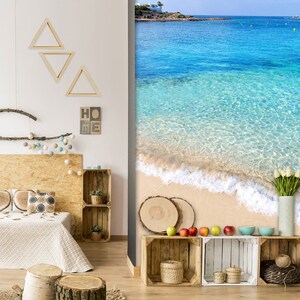 3D Calm Blue Sea L1789 abnehmbare Tapete selbstklebende Tapete extra groß Peel & Stick Tapete Tapete Wandbild AJ WALLPAPERS