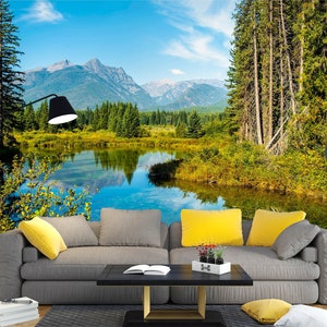 3D Kiefernwald L3073 Abnehmbare Tapete Selbstklebende Tapete Extra Großes Wandbild zum Abziehen und Aufkleben AJ WALLPAPERS