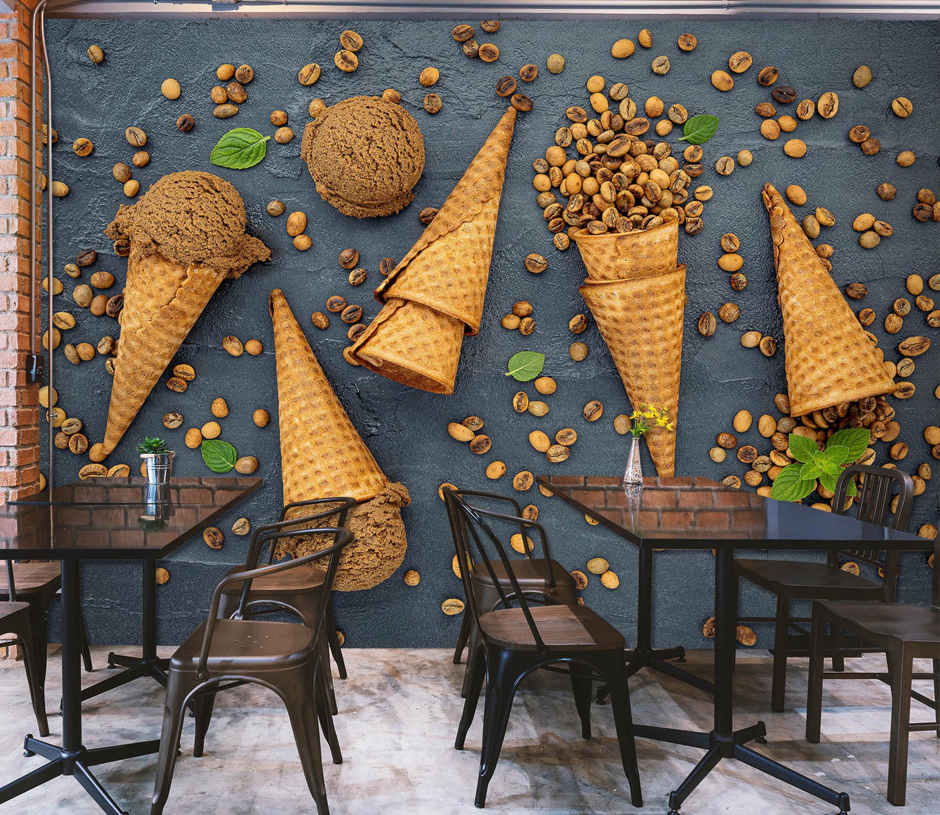 3D Tasty Ice Cream R6631 Removable Wallpaper Self Adhesive