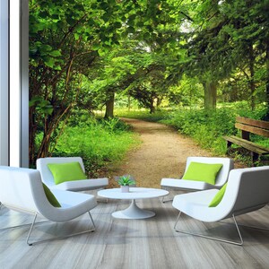 3D Waldweg R4396 abnehmbare Tapete selbstklebend Tapete extra groß Peel & Stick Tapete Tapete Wandbild AJ WALLPAPERS