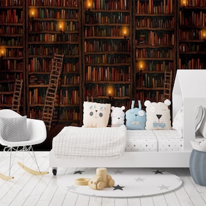 3D Fantasy Bibliothek FJF332 abnehmbare Tapete selbstklebende Tapete Extra große Peel & Stick Wallpaper Wallpaper Wandbild AJ WALLPAPERS